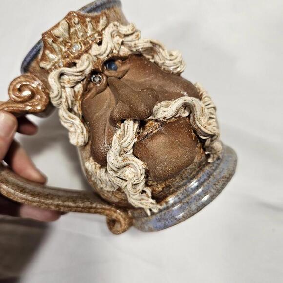 Vtg John Coiner Pottery Patty Graf Initialed Carved Face Mug Unique Quirky - Picture 6 of 8